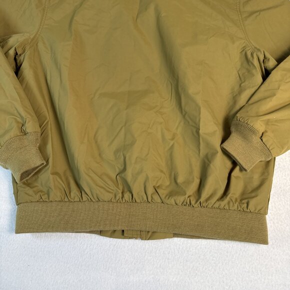 LL Bean Men's Warm-Up Jacket Flannel-Lined Nylon Full Zip Med 500395 Brown - Picture 9 of 10